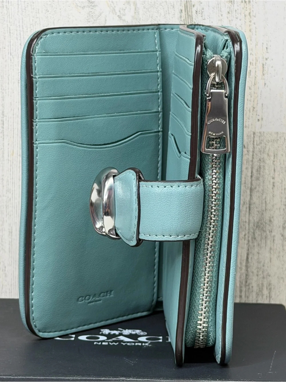 Coach Tabby Medium Wallet in Aquamarine